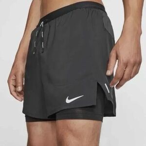 Nike Men's 5" 2-in-1 Running Shorts Flex Stride Black Small